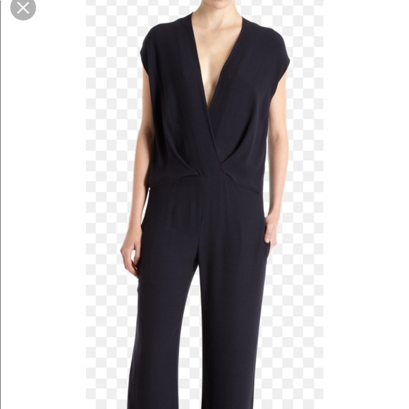 L'AGENCE Pants - L’agence sleeveless navy blue jumpsuit